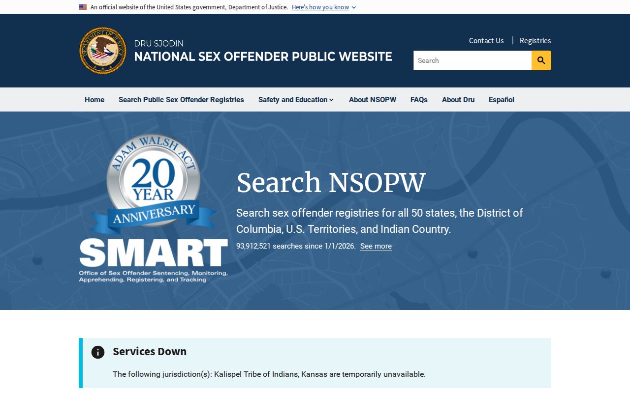Haskell County sex offender search through the national NSOPW service
