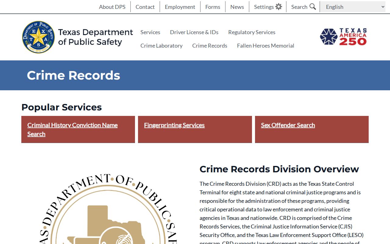 Texas DPS Haskell County criminal history repository information